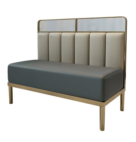 レストラン用応接セット　受付ソファー 　レストラン　ナッパレザー生地　クッション材　ヘたりにくい　シンプル　グレー　カスタマイズ可能　JDSF-M-046