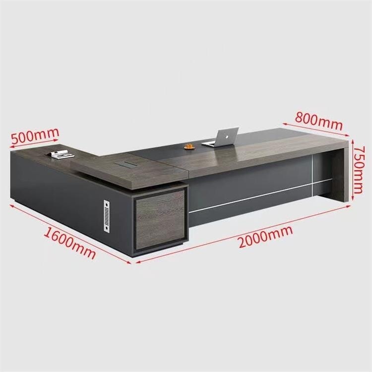 エグゼクティブデスク 役員用デスク シンプルでモダン オフィスデスク デスク＆チェアセット　 metamall