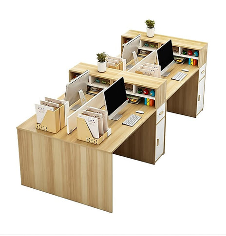 オフィスデスク　書斎デスク　オフィス家具　木目調　引出し付き　扉付き収納　トップパネル付き　シンプル　ナチュラル　カスタマイズ可能　BGZ-M-139