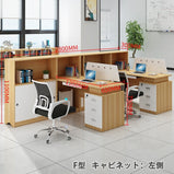 オフィス デスク 棚 フリーアドレスデスク キャビネット付き 収納付きデスク デスク 事務机　BGZ-M-013