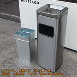 ゴミ箱 ステンレスゴミ箱 ダストボックス 灰皿付き ゴミ箱 屋外用　LJT-005