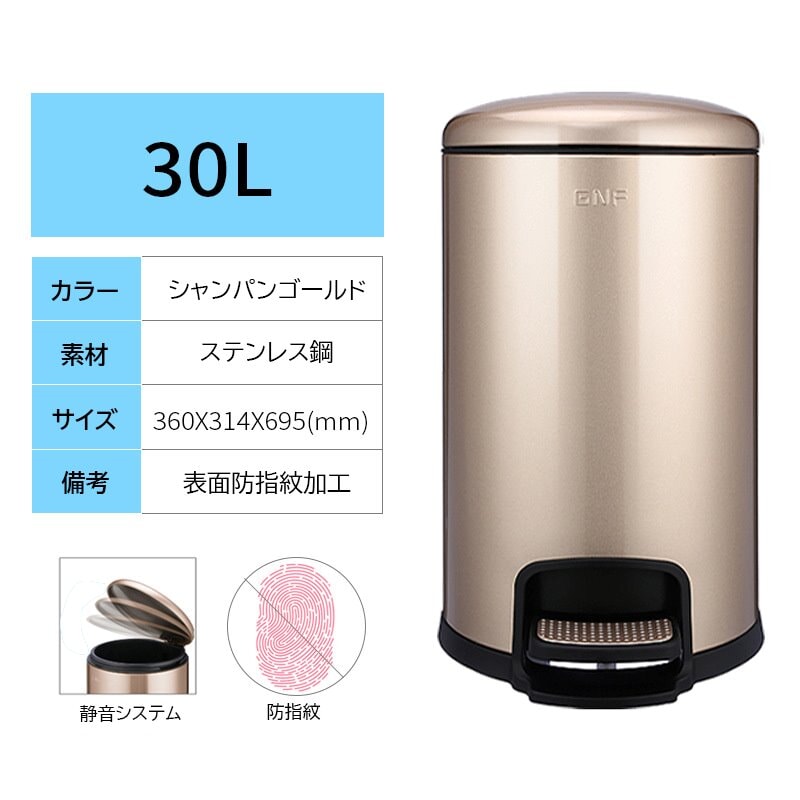 ゴミ箱　シンプル　フタ付き ペダル式 ダストボックス　LJT-M-001
