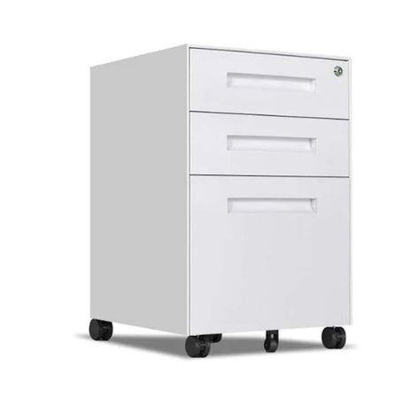 木製書庫　ワゴン　オフィスワゴン　サイドワゴン　タッチパネル式電子ロック　スライドレール　エコ素材　シンプル　ホワイト　ブラック　CWG-M-038